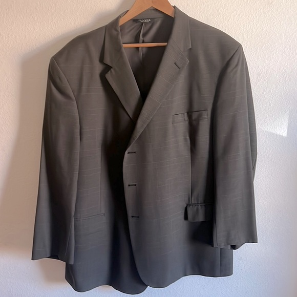 Jos A Banks Wool blazer plaid brown size 52R - Picture 1 of 3